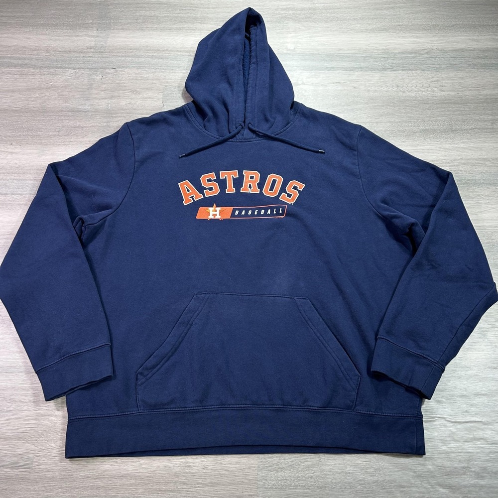 Houston Astros Hoodie Sweatshirt Mens XL Navy MLB‎ Baseball Pullover Graphic